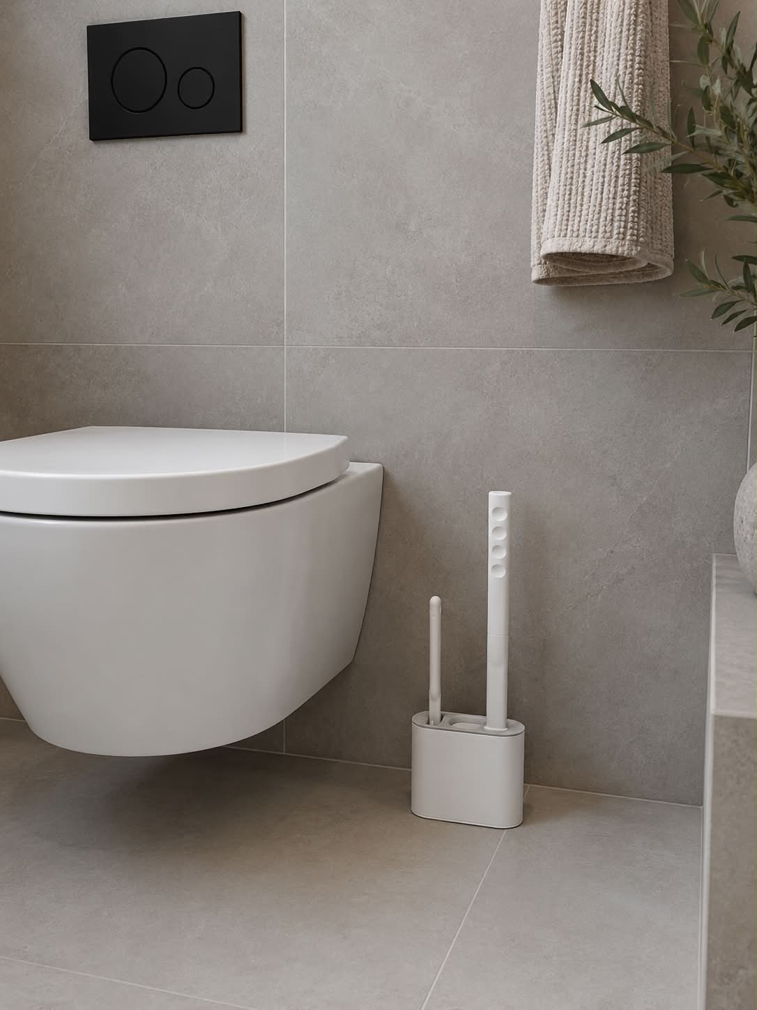 Toilettenbürste Silikon-Set mit 2 Bürsten