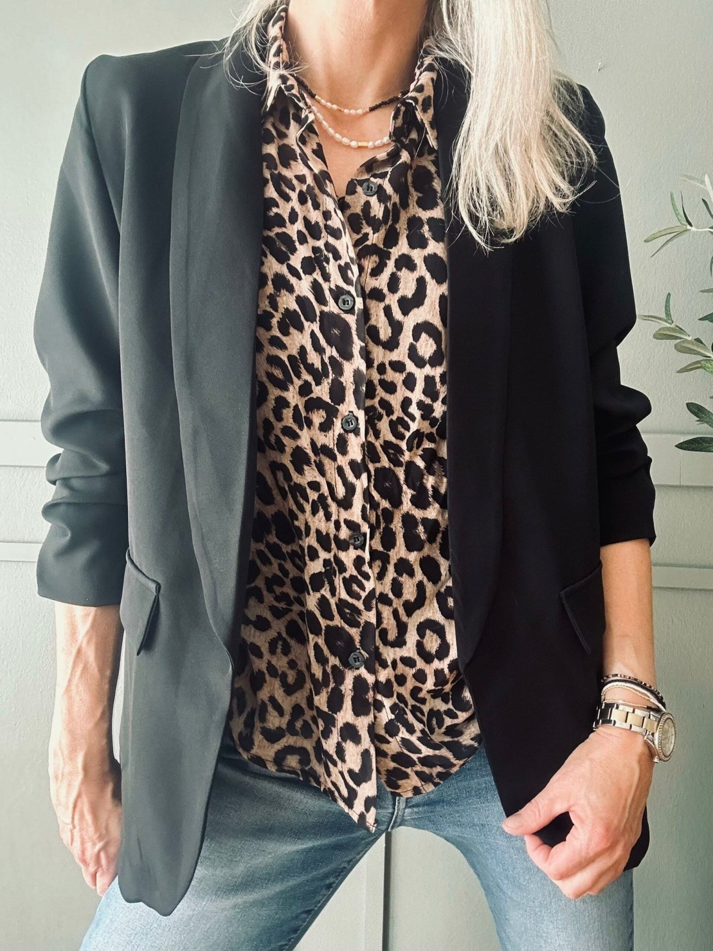Blazer med 3/4 ærmer – Black - VIAMAJA.DK