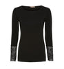 Bluse BASIS mit Spitzendetails 	6 Schwarz