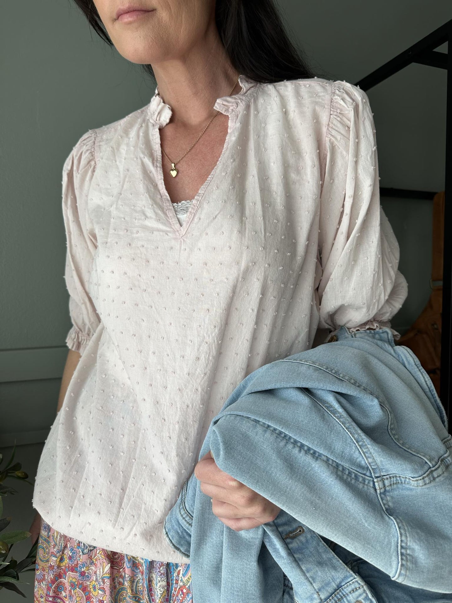 Bluse i let bomuld – Soft rose - VIAMAJA.DK