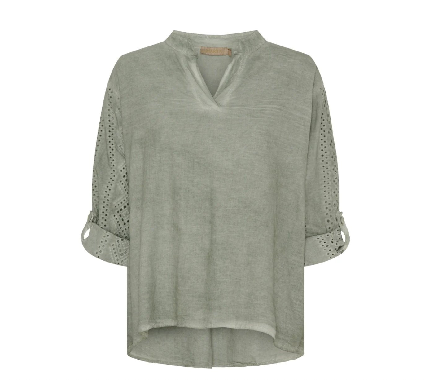 Bluse – Kaki Cold Wash - VIAMAJA.DK
