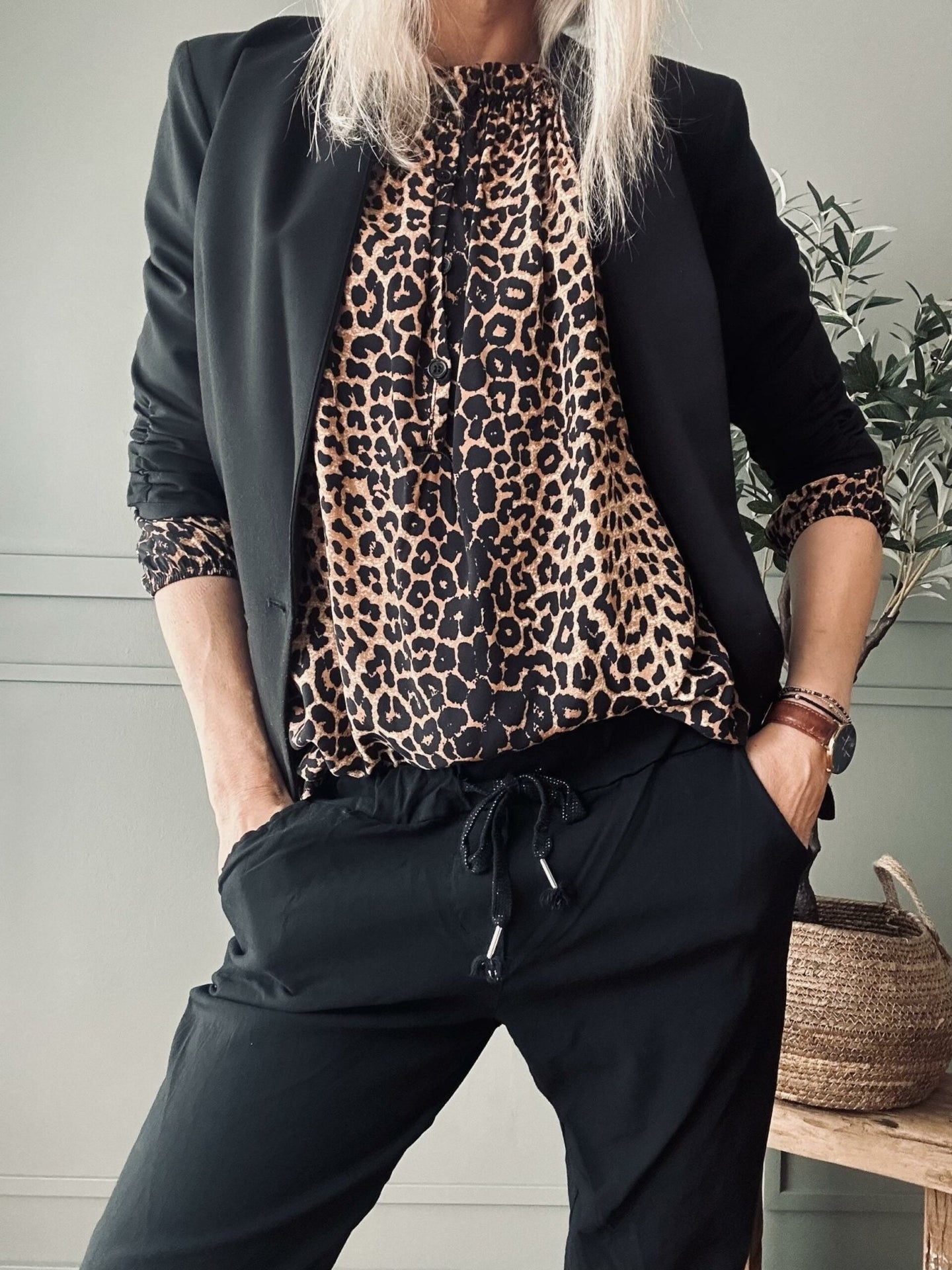 Bluse Leopard - VIAMAJA.DK