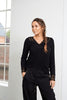 Bluse mit Spitze – Black