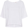 Bluse mit Knöpfen – Weißer Leinenmix
