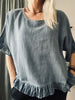Bluse Olivia Leinenmix Dusty Navy