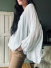 Bluse Summer white mit Ballonärmeln