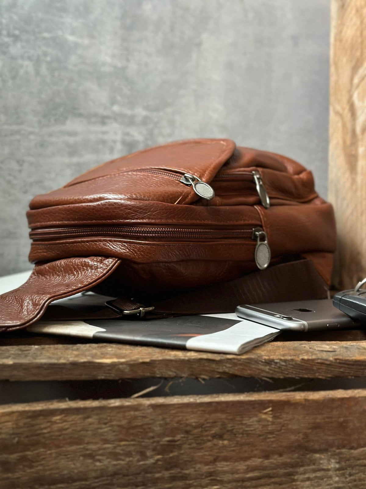Bodybag Brown leather - VIAMAJA