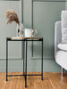 Tisch in Schwarz und Gold Metall – Large