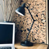 Tischlampe mit „Knick" - Schwarzes Metall