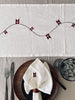 Tischläufer mit Flagge - Weißer Leinenmix 35x160cm