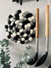 Tischuntersetzer DOTS - Schwarzer Woll-Mix