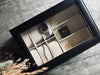 Box für Schmuck und Uhren - Schwarz mit Glasdeckel