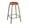 Brooklyn Barhocker mit rundem Ledersitz