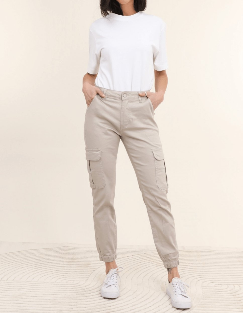 Bukser Cargo beige - VIAMAJA.DK