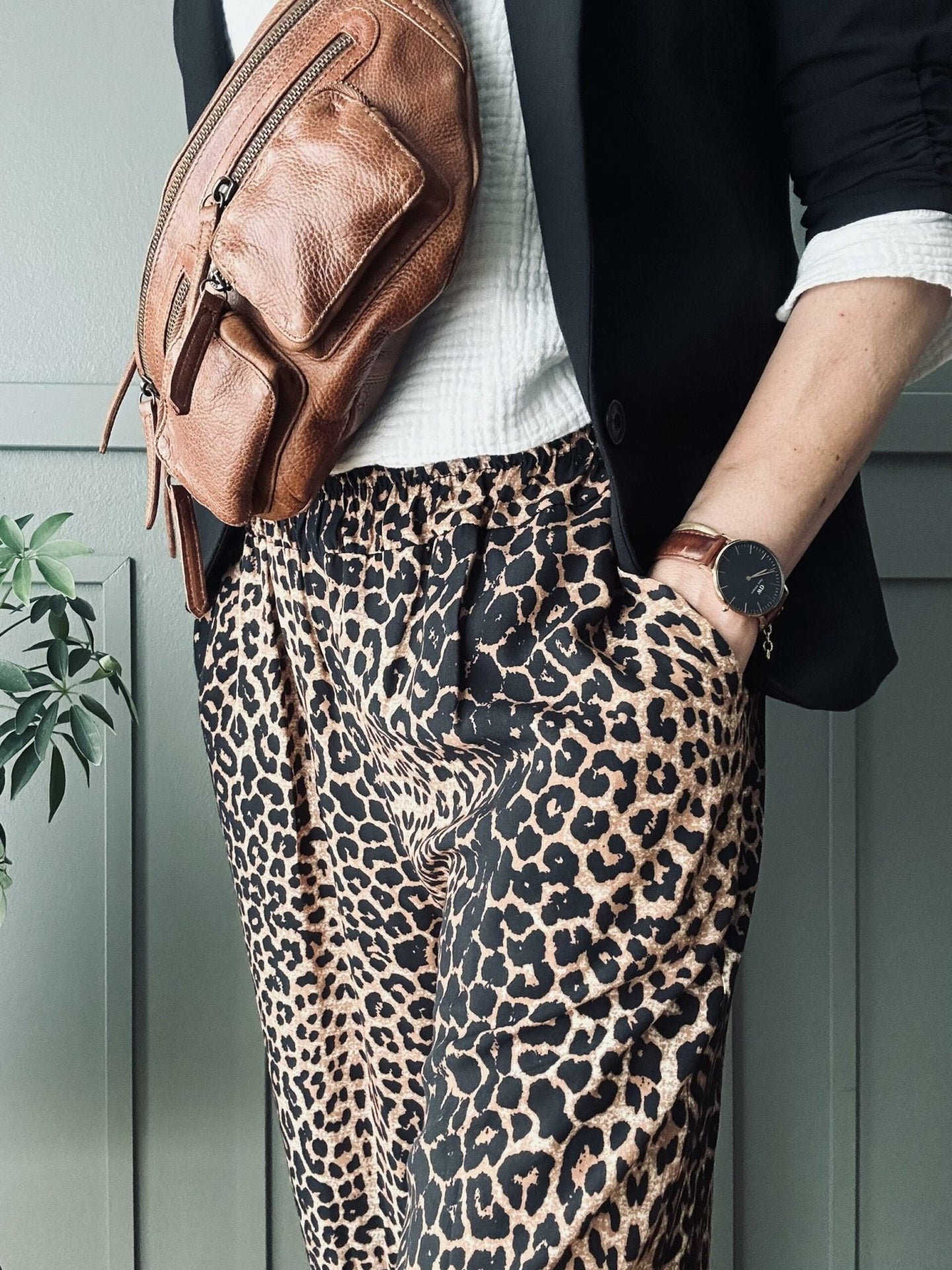 Bukser Leopard dark - VIAMAJA.DK