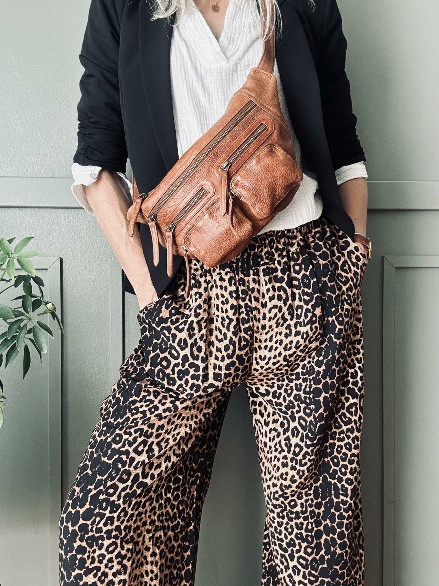 Bukser Leopard dark - VIAMAJA.DK