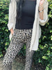 Leopardhose mit Stretch - Taupe