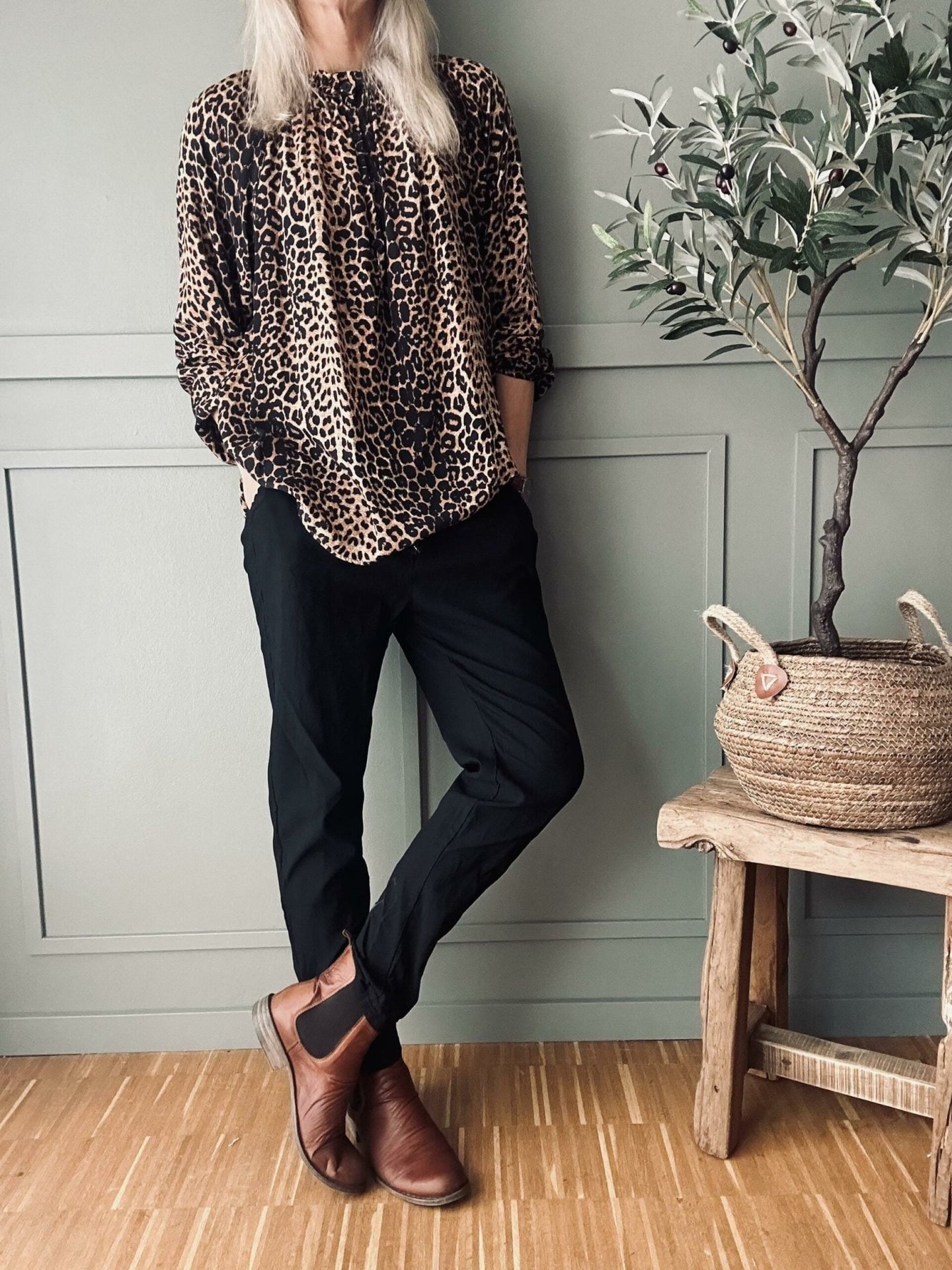 Bukser m. stretch - Black plus onesize 40 - 48 - VIAMAJA.DK