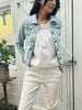 Hose mit Stretch - Weiß Plus-Onesize 40-48