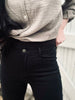 Hosen mit hoher Taille und Stretch – Schwarz Gr. 38–48