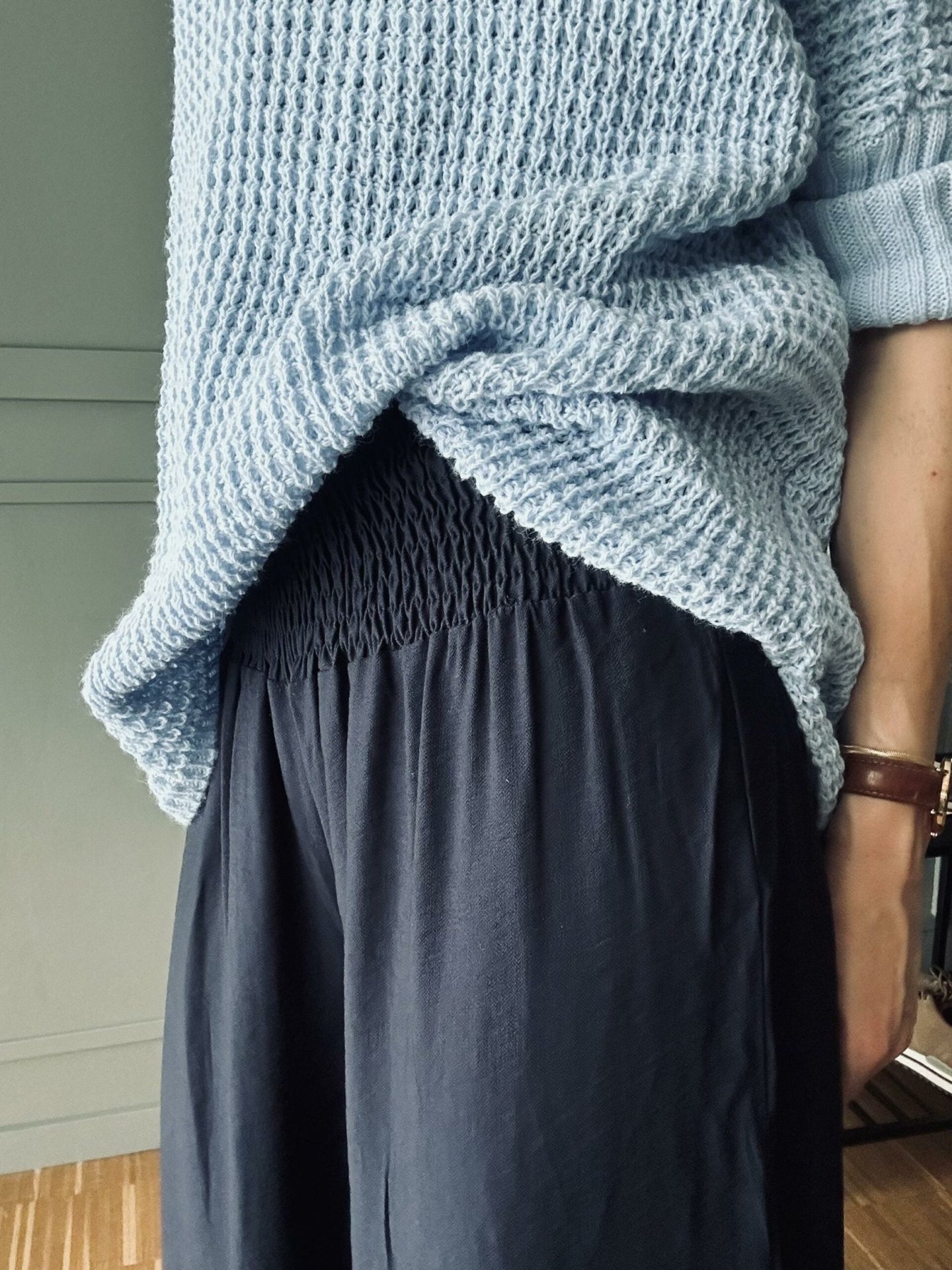 Bukser med smock – Navy - VIAMAJA.DK