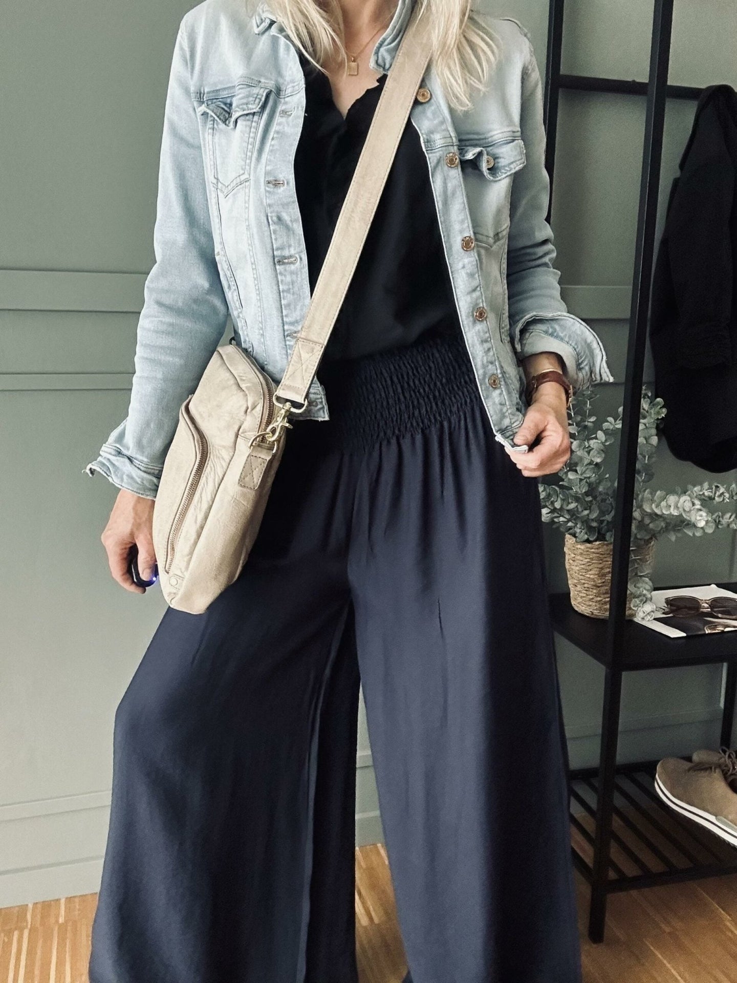 Bukser med smock – Navy - VIAMAJA.DK