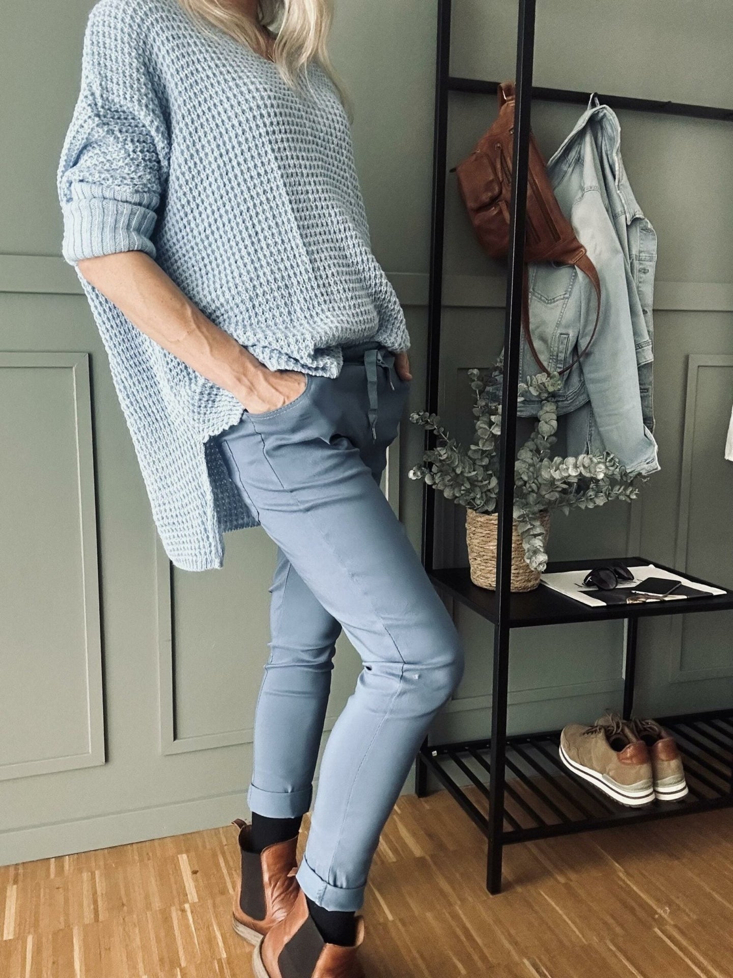 Bukser med stretch – Blue - VIAMAJA.DK