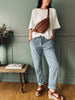 Hose Soft-Jeans mit Streifen