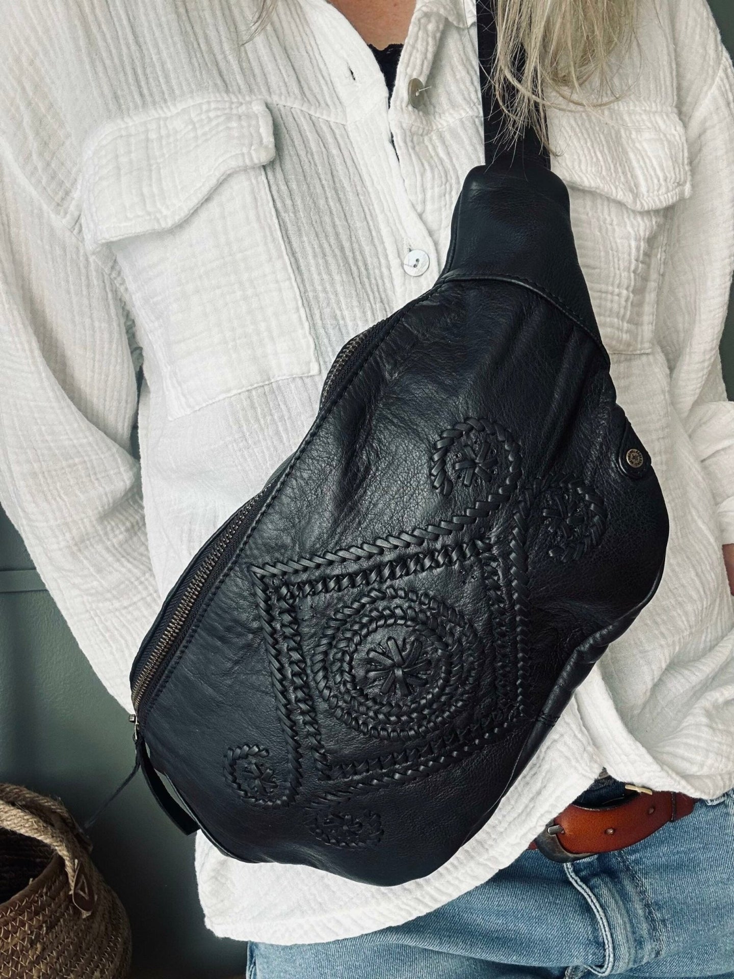 Bumbag Boheme Black – Handmade - VIAMAJA.DK