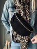 Gürteltasche Dora Wildleder Schwarz