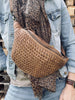Bauchtasche geflochtenes Leder - Nature