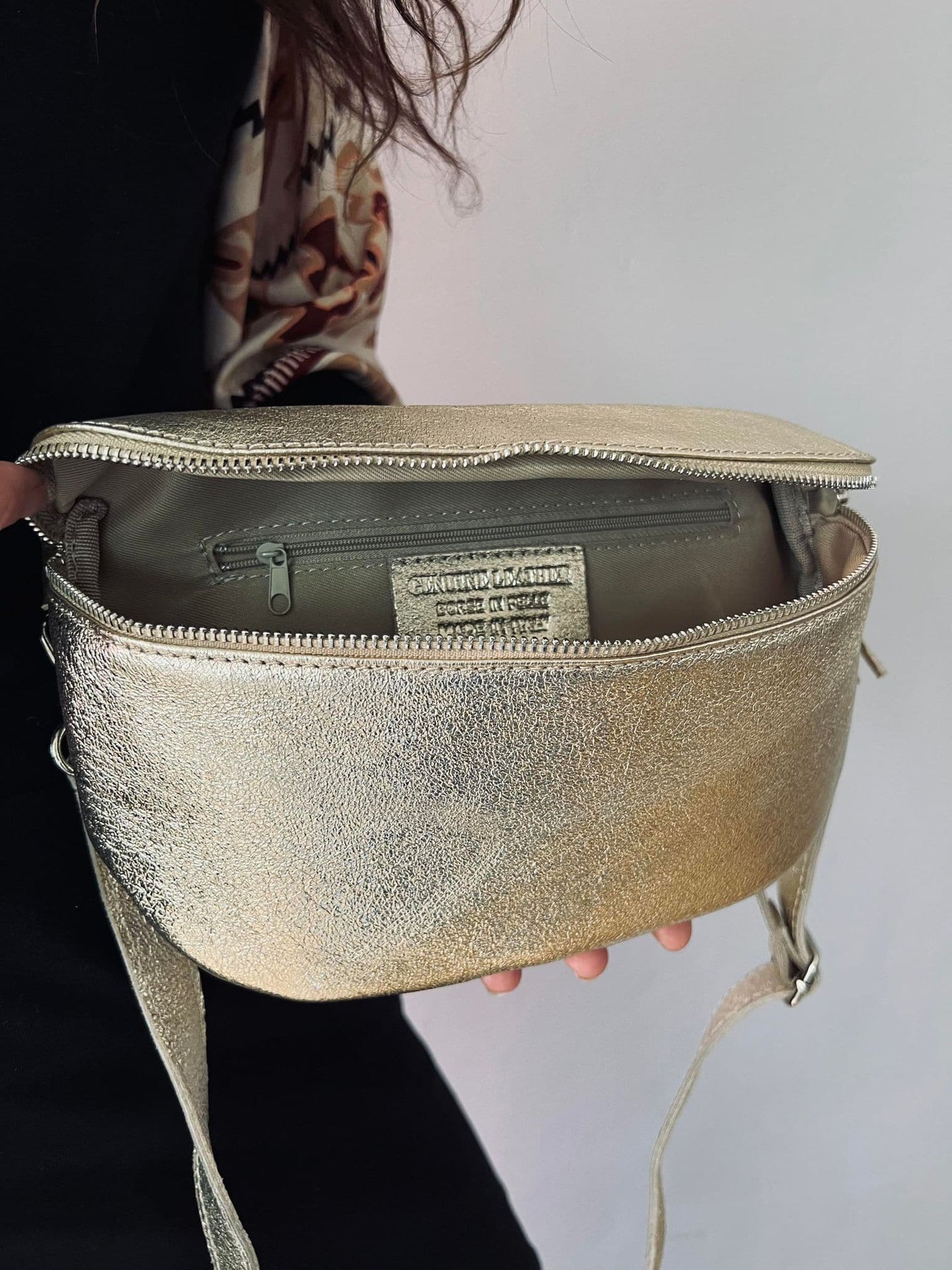 Bumbag Golden leather - VIAMAJA.DK