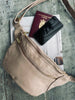 Bauchtasche aus butterweichem Leder – Sand