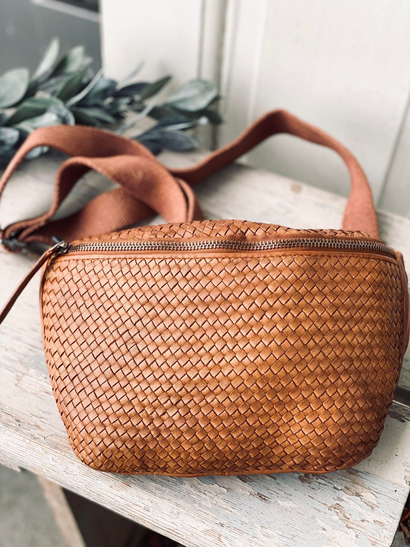 Bumbag KATIE flet - Cognac - VIAMAJA.DK