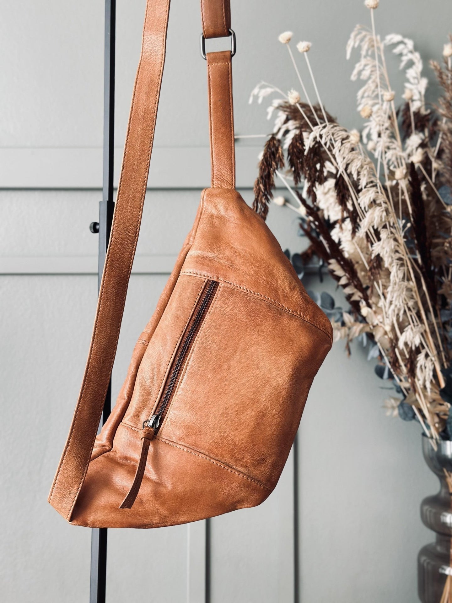 Bumbag LOCK - Cognac - VIAMAJA.DK