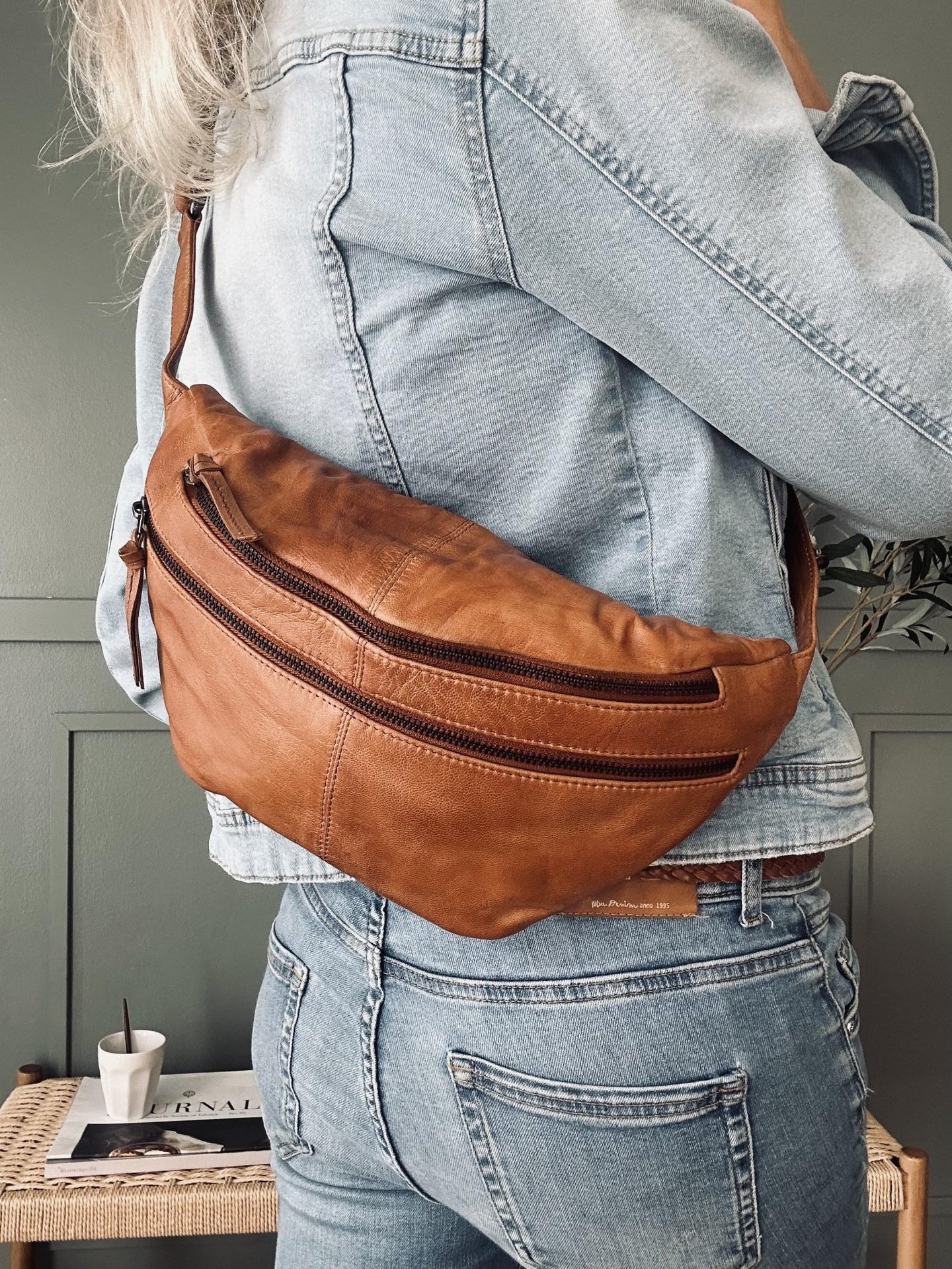Bumbag LOCK - Cognac - VIAMAJA.DK