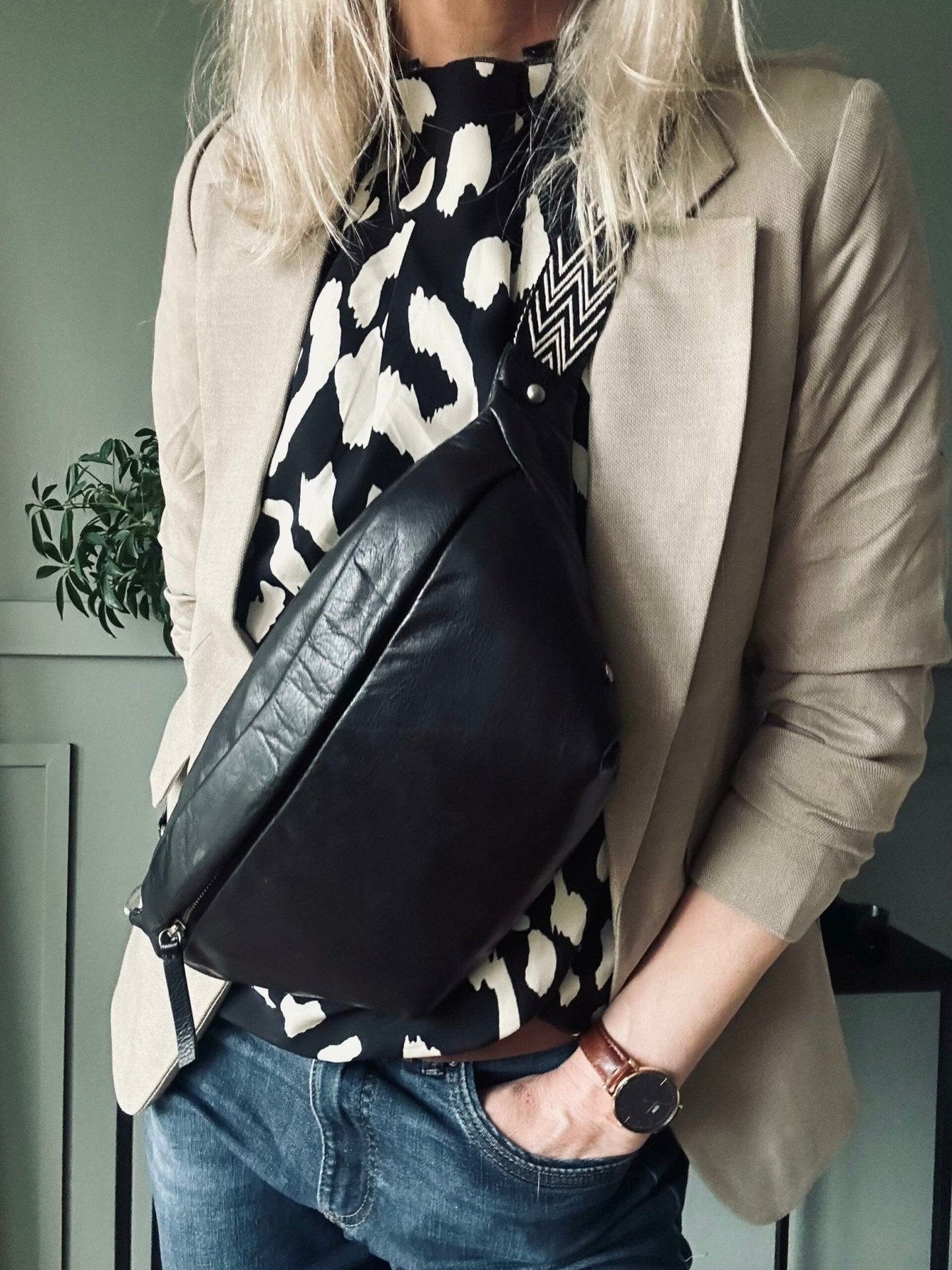 Bumbag m. Lux rem - Black - VIAMAJA.DK