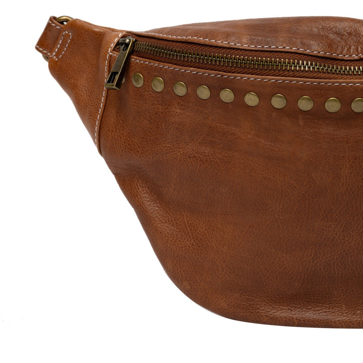 Bumbag med nitter – Walnut - VIAMAJA.DK