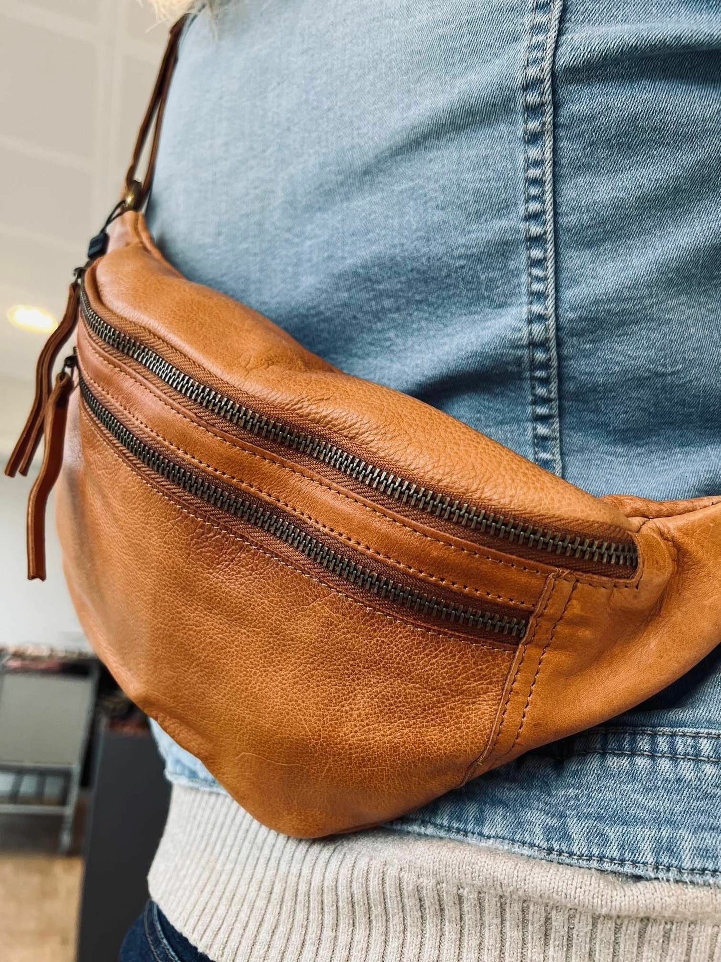 Bumbag No.9 Cognac - VIAMAJA.DK