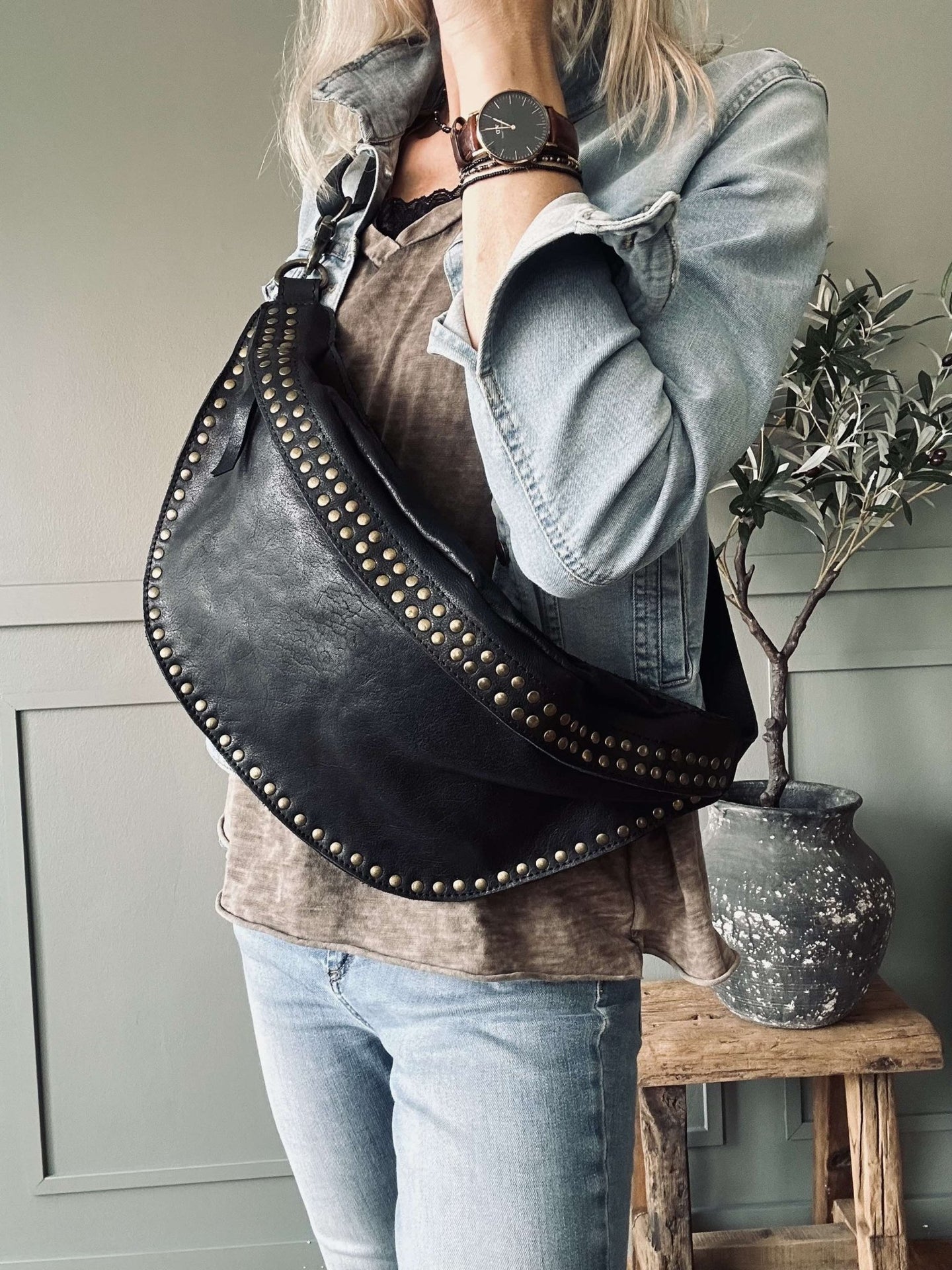 Bumbag Raw Vintage black - VIAMAJA.DK