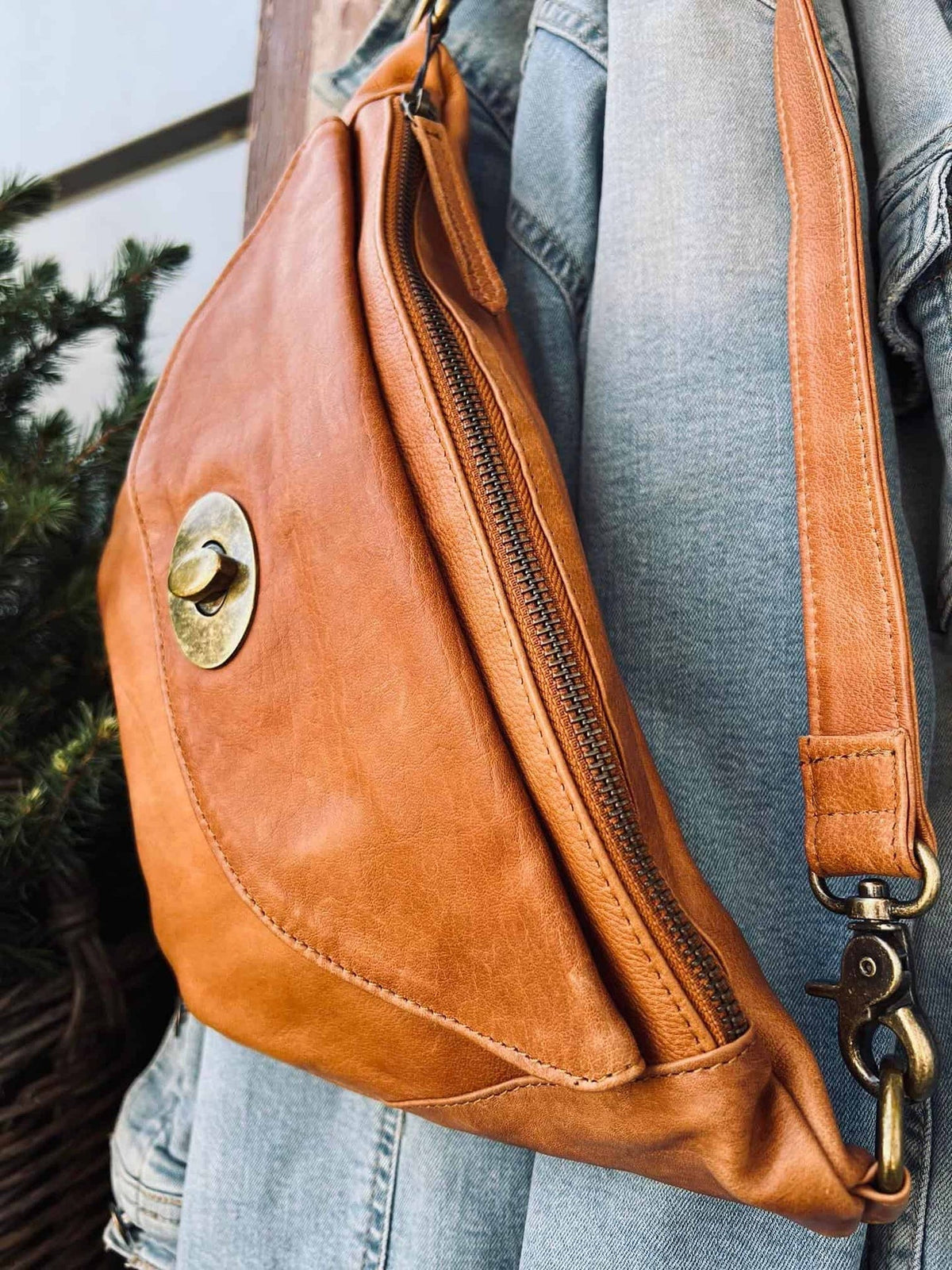 Bumbag ROSSA – Cognac - VIAMAJA.DK