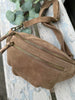 Bauchtasche Wildleder Beige