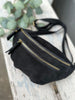Bumbag Veloursleder Schwarz