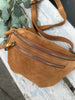 Bauchtasche Wildleder Cognac