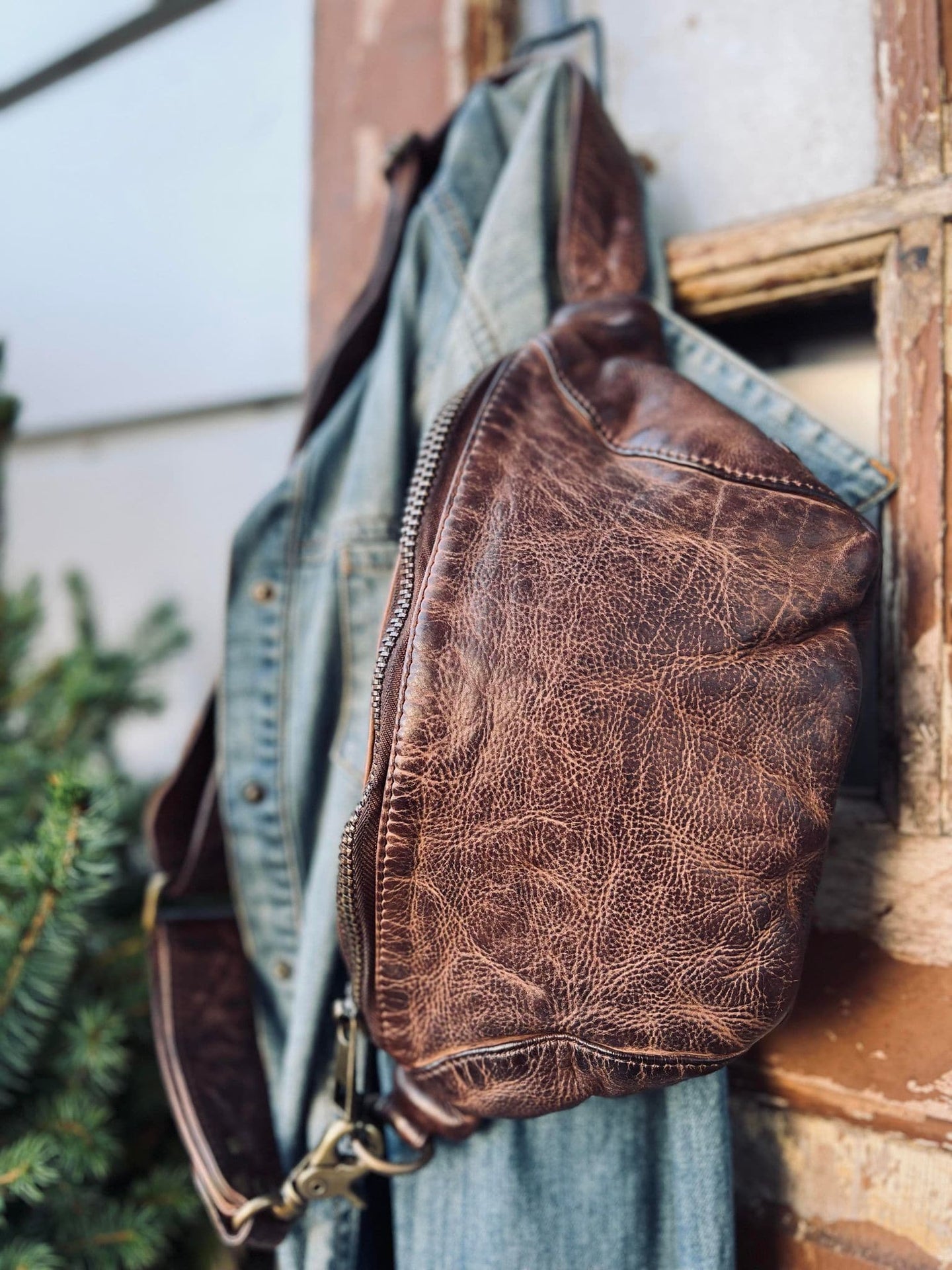 Bumbag SITA BROWN - lækker kraftig læder - VIAMAJA.DK