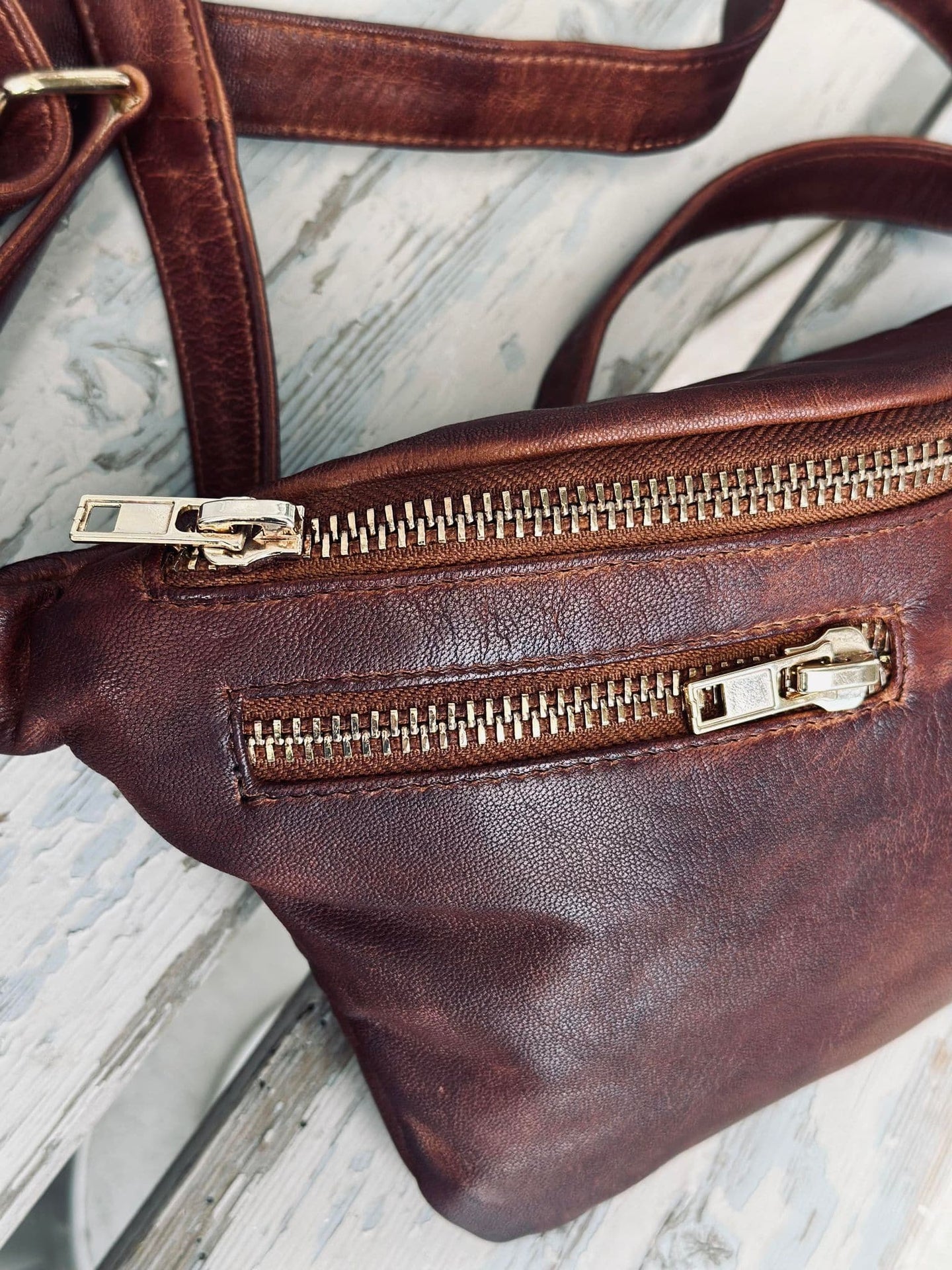 Bumbag SPRING Dark cognac - VIAMAJA.DK