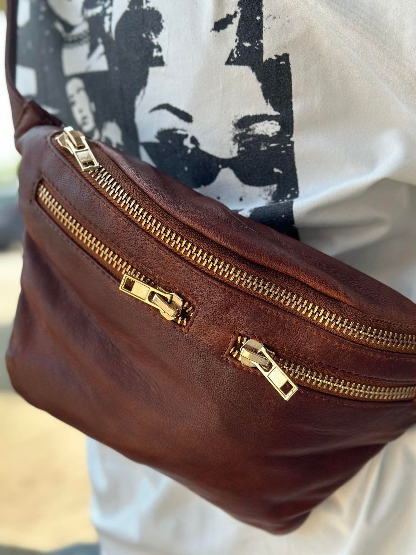 Bumbag SPRING Dark cognac - VIAMAJA.DK