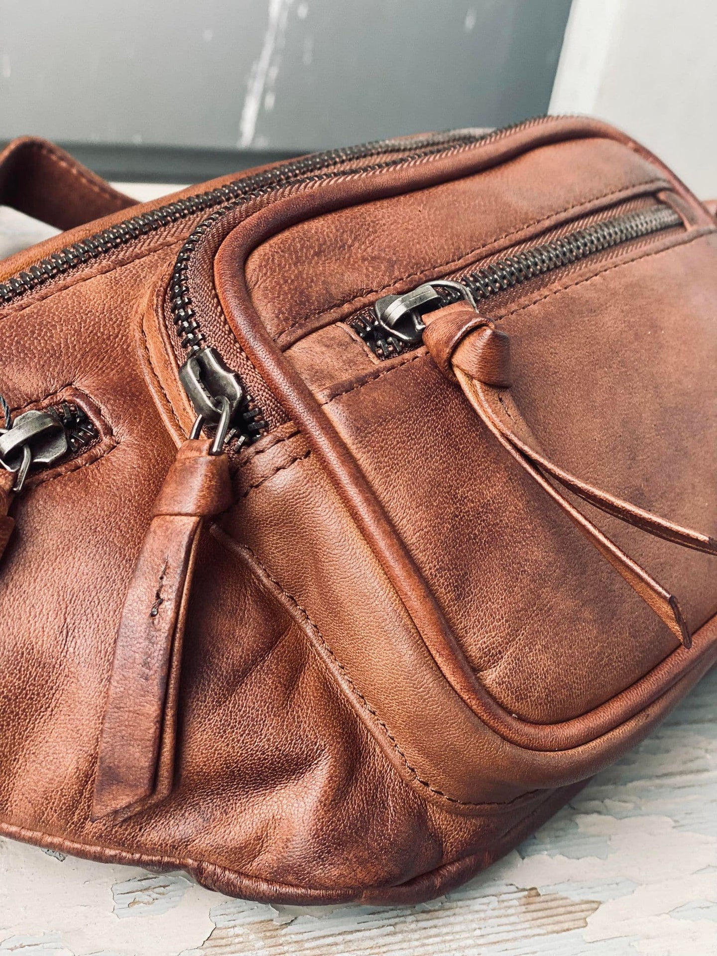 Bumbag - VINTAGE Dark cognac - VIAMAJA.DK