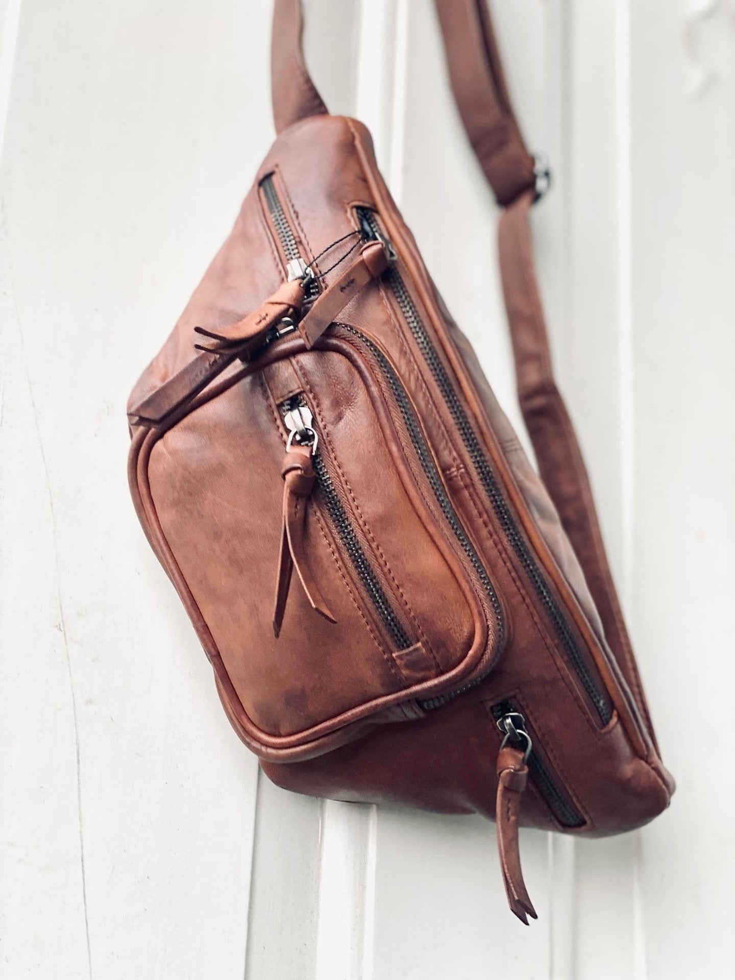 Bumbag - VINTAGE Dark cognac - VIAMAJA.DK