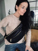 Bumbag XL MIRA - Weiches Leder mit goldenen Reißverschlüssen